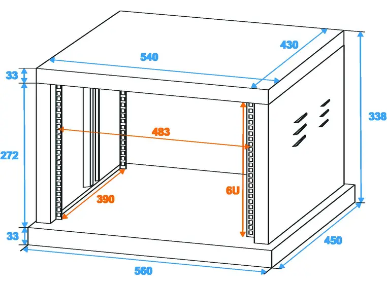 Roadinger Steel rack SR-19, 6 units 